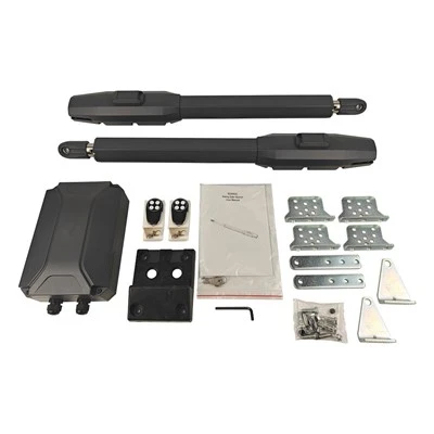 Kit de abridor de puerta batiente para puertas de hasta 200 kg, 2 metros con transmisor remoto
